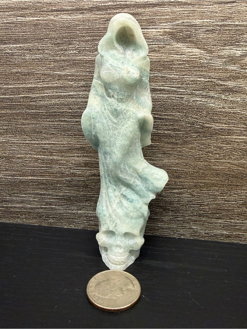 Amazonite The Morrigan Goddess Carving